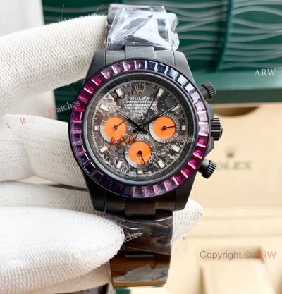 Replica Rolex Daytona Graffiti Dial Men Watches Orange Subdials